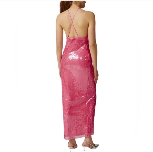 Urban Outfitters NWT Harley Sequin Halter Maxi Dress - Picture 4 of 7